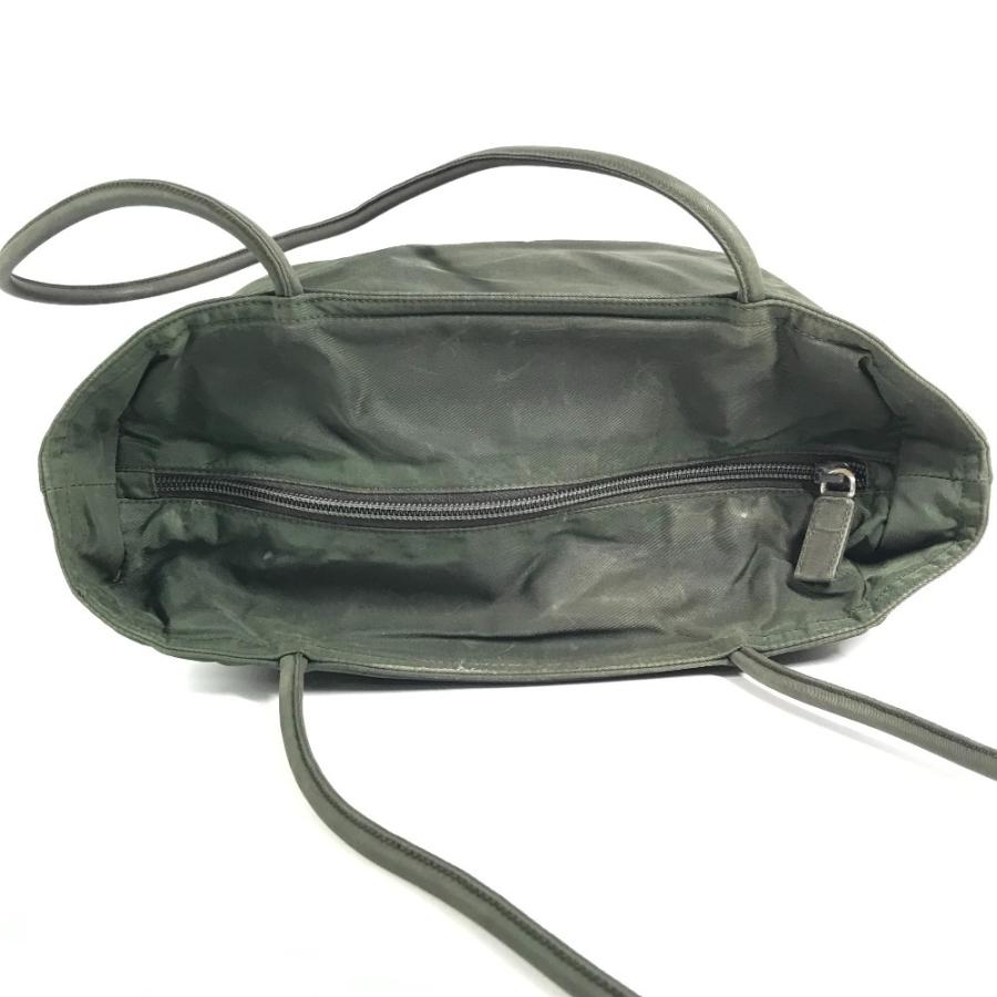 PRADA プラダ トライアングルロゴ 三角ロゴ プレート 肩掛け カバン トートバッグ ショルダーバッグ カーキ ユニセックス【中古】 | PRADA | 07