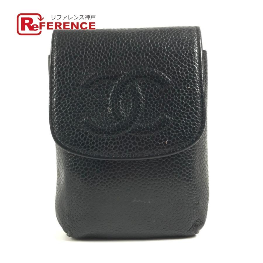 CHANEL シャネル A13511 CC ココマーク ロゴ タバコケース ポーチ 小物入れ シガレットケース ブラック ユニセックス【中古】 | CHANEL