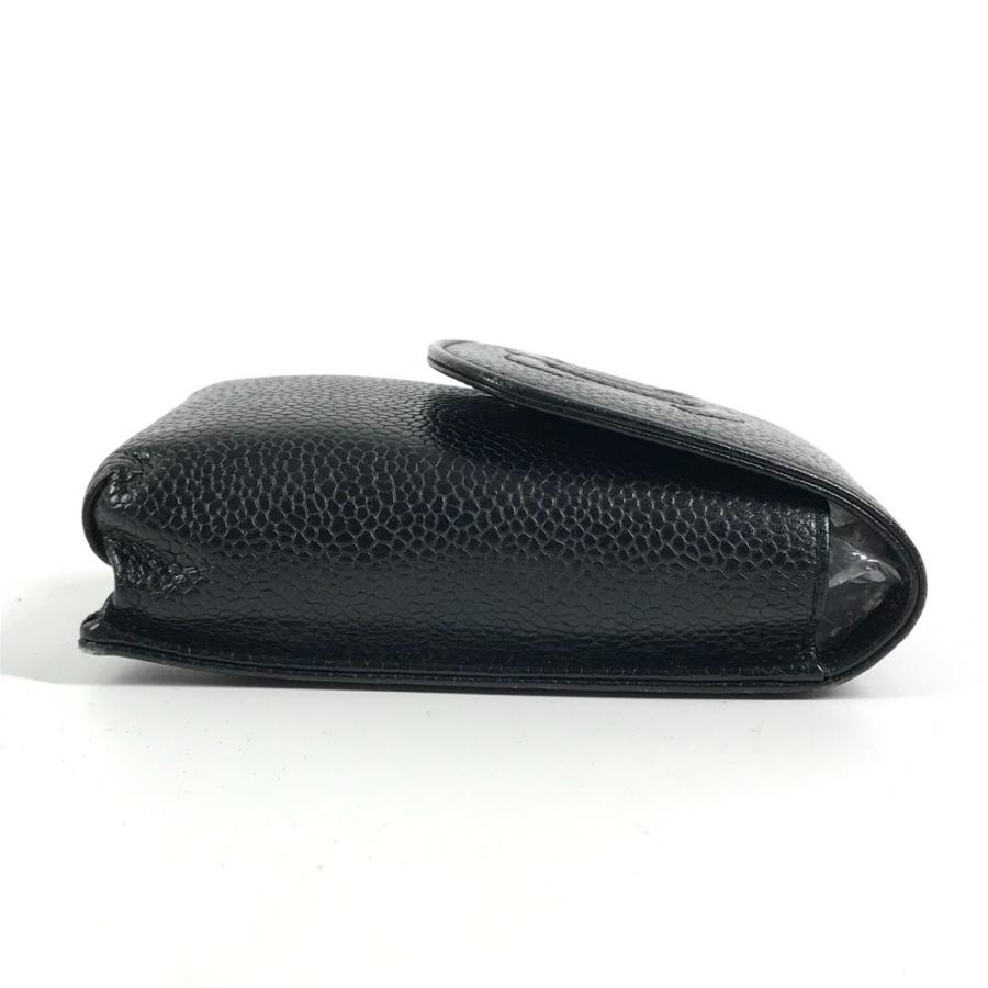 CHANEL シャネル A13511 CC ココマーク ロゴ タバコケース ポーチ 小物入れ シガレットケース ブラック ユニセックス【中古】 | CHANEL | 03