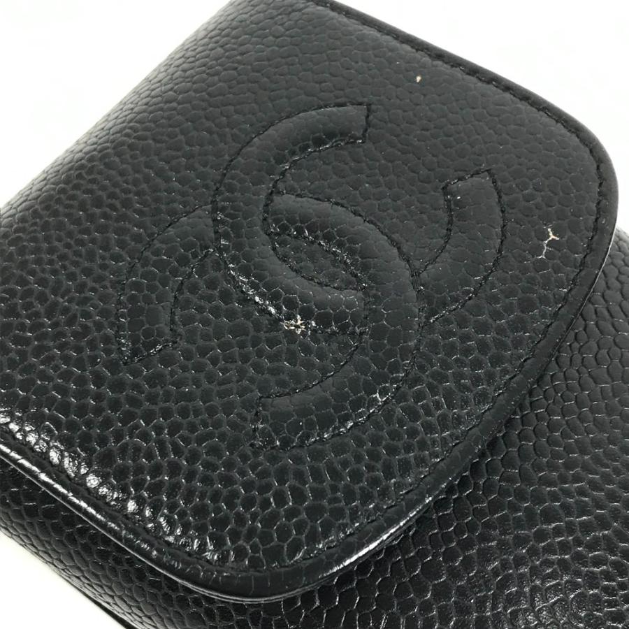 CHANEL シャネル A13511 CC ココマーク ロゴ タバコケース ポーチ 小物入れ シガレットケース ブラック ユニセックス【中古】 | CHANEL | 06