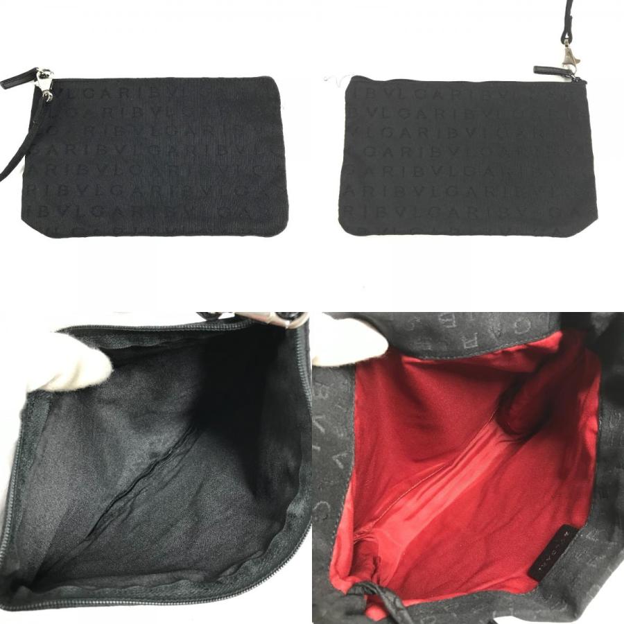 BVLGARI ブルガリ ロゴマニア ポーチ付き カバン トートバッグ ハンドバッグ ブラック ユニセックス【中古】 | BVLGARI | 08