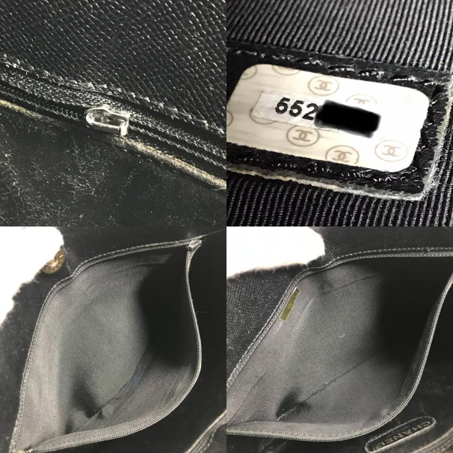 CHANEL シャネル ロゴ  カバン ショルダーバッグ 肩掛け トートバッグ ブラック レディース【中古】 | CHANEL | 09