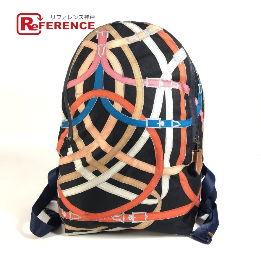 HERMES エルメス エアシルク カヴァルカドゥール リュック バックパック カバン リュックサック ブラック ユニセックス【中古】 | HERMES