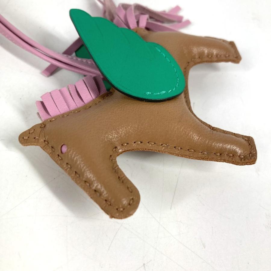 新品同様 HERMES エルメス ロデオ ペガサス PM ロデオペガサスPM バッグチャーム  馬 キーホルダー シュバル チャーム ピンク 【中古】 | HERMES | 05