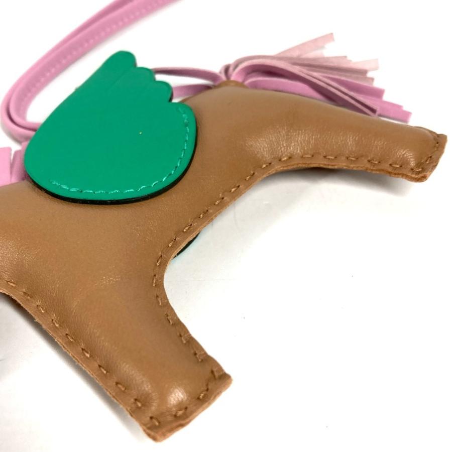 新品同様 HERMES エルメス ロデオ ペガサス MM ロデオペガサスMM バッグチャーム  馬 キーホルダー シュバル チャーム グリーン 【中古】 | HERMES | 03