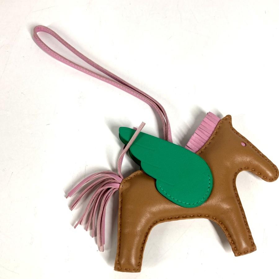 新品同様 HERMES エルメス ロデオ ペガサス MM ロデオペガサスMM バッグチャーム  馬 キーホルダー シュバル チャーム グリーン 【中古】 | HERMES | 06