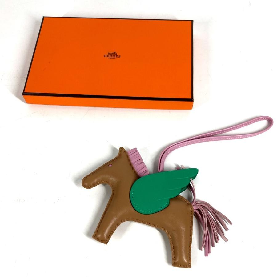 新品同様 HERMES エルメス ロデオ ペガサス MM ロデオペガサスMM バッグチャーム  馬 キーホルダー シュバル チャーム グリーン 【中古】 | HERMES | 09