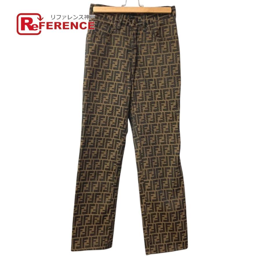 FENDI フェンディ ズッカ ロゴ ロングパンツ ズボン アパレル ボトムス ヴィンテージ パンツ ブラウン レディース【中古】 | FENDI