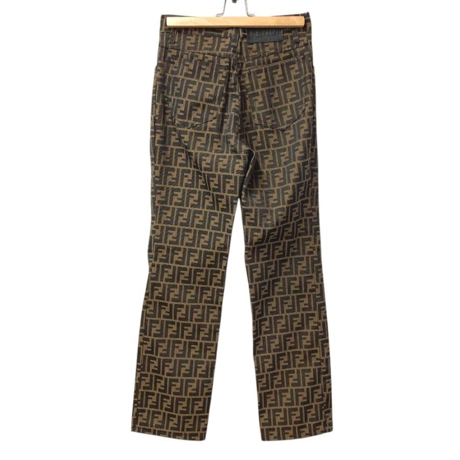FENDI フェンディ ズッカ ロゴ ロングパンツ ズボン アパレル ボトムス ヴィンテージ パンツ ブラウン レディース【中古】 | FENDI | 01