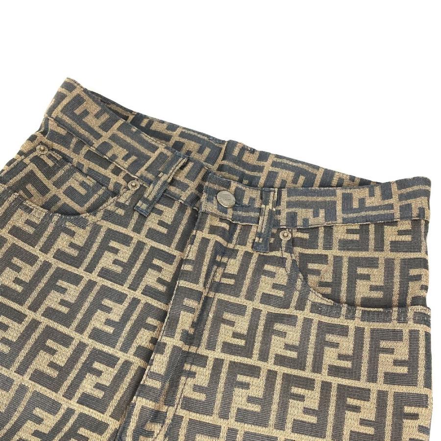 FENDI フェンディ ズッカ ロゴ ロングパンツ ズボン アパレル ボトムス ヴィンテージ パンツ ブラウン レディース【中古】 | FENDI | 03