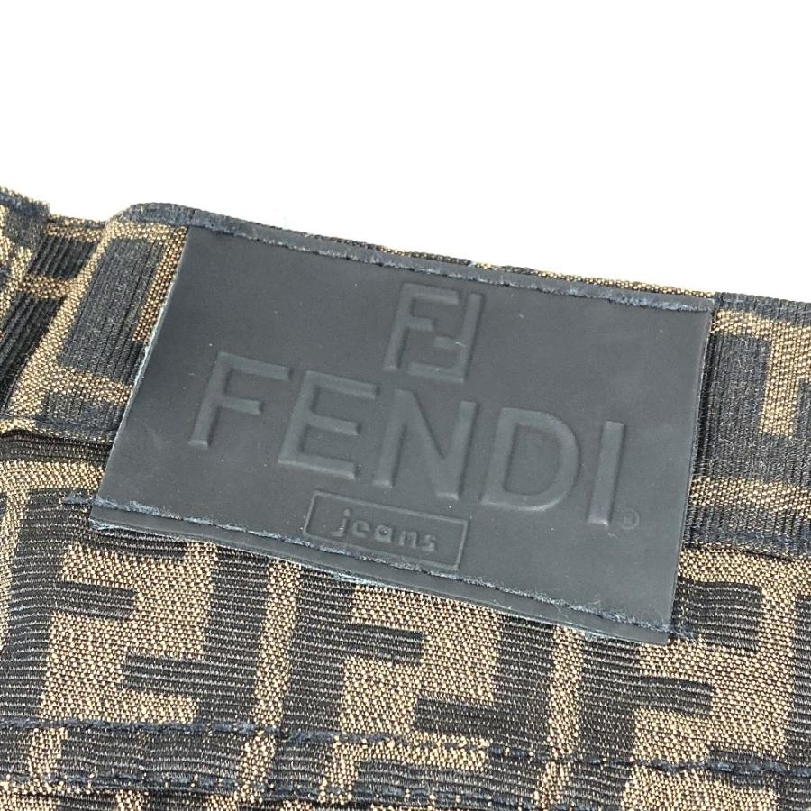 FENDI フェンディ ズッカ ロゴ ロングパンツ ズボン アパレル ボトムス ヴィンテージ パンツ ブラウン レディース【中古】 | FENDI | 07