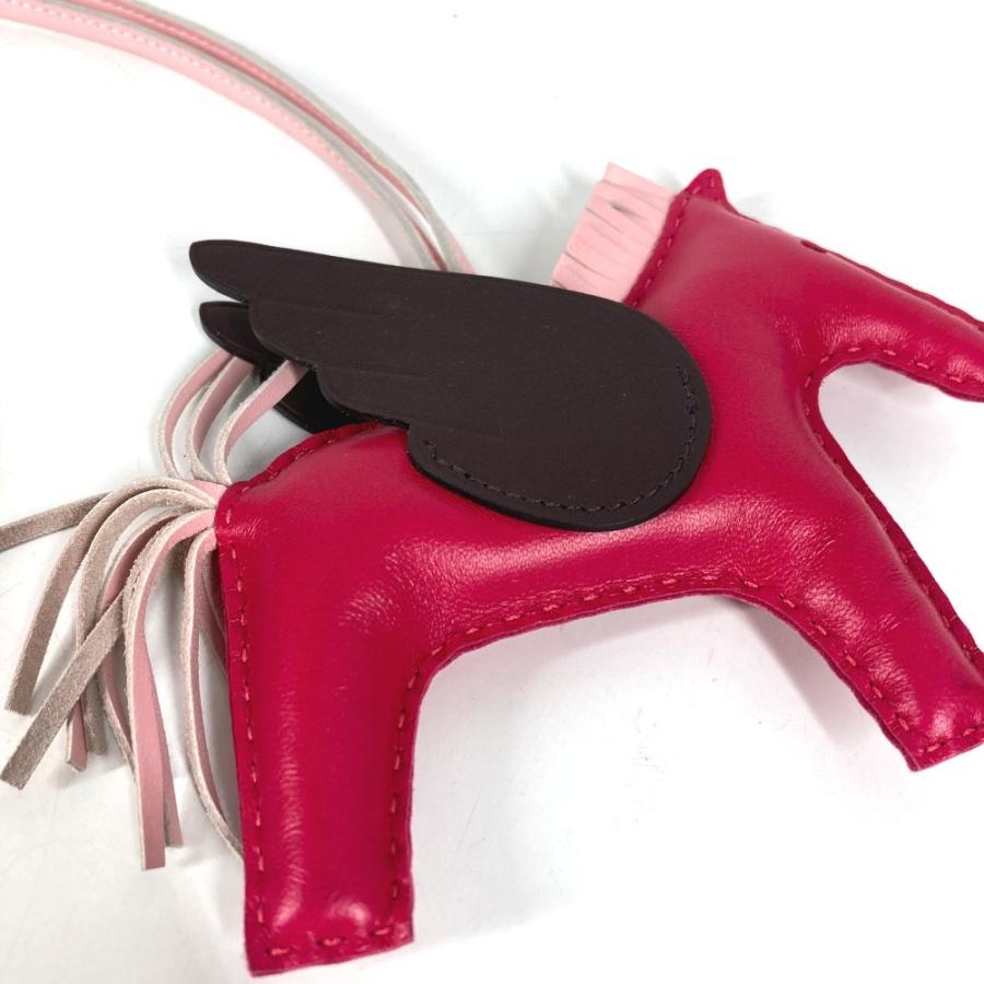 美品 HERMES エルメス ロデオ ペガサス MM ロデオペガサスMM バッグチャーム  馬 キーホルダー シュバル チャーム ピンク 【中古】 | HERMES | 01