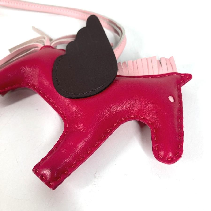 美品 HERMES エルメス ロデオ ペガサス MM ロデオペガサスMM バッグチャーム  馬 キーホルダー シュバル チャーム ピンク 【中古】 | HERMES | 02