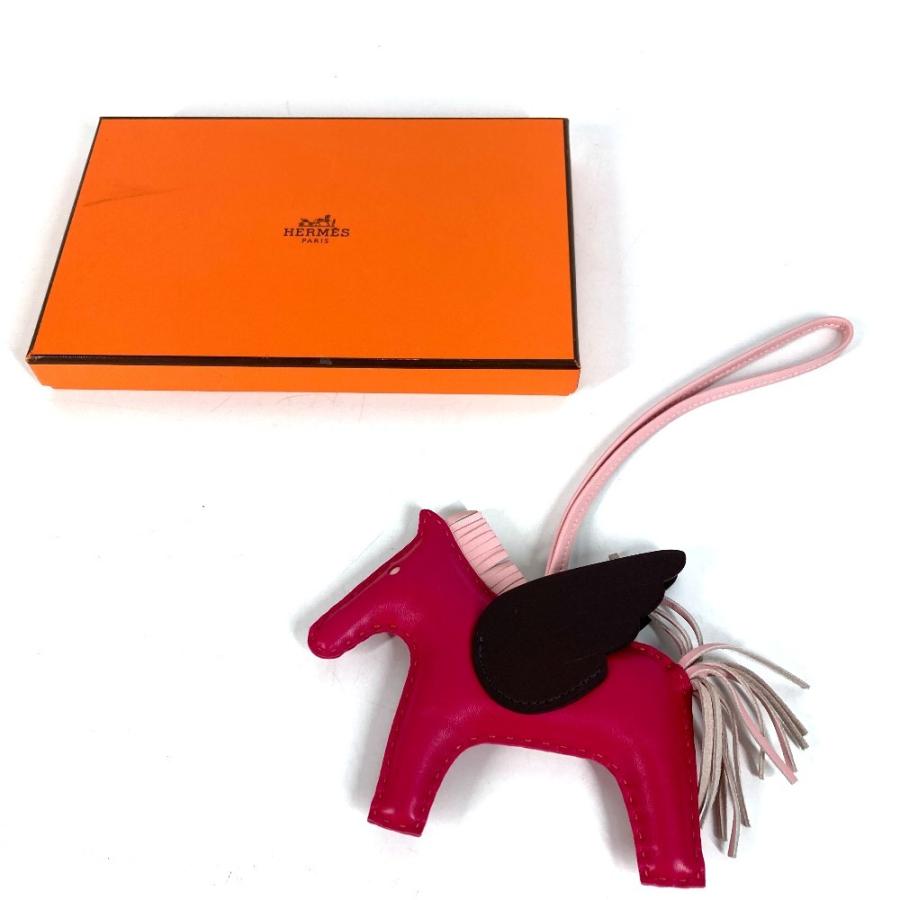 美品 HERMES エルメス ロデオ ペガサス MM ロデオペガサスMM バッグチャーム  馬 キーホルダー シュバル チャーム ピンク 【中古】 | HERMES | 05