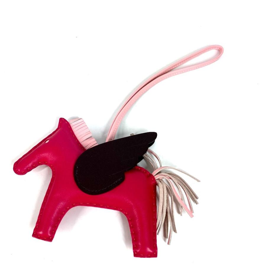 美品 HERMES エルメス ロデオ ペガサス MM ロデオペガサスMM バッグチャーム  馬 キーホルダー シュバル チャーム ピンク 【中古】 | HERMES | 06