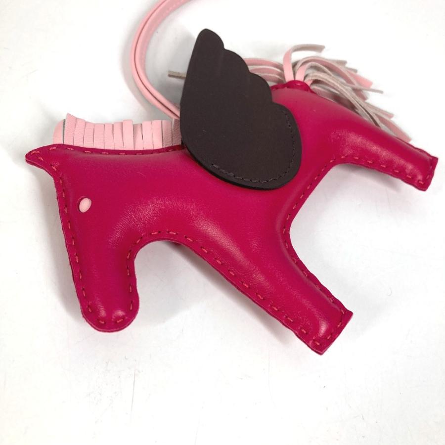 美品 HERMES エルメス ロデオ ペガサス MM ロデオペガサスMM バッグチャーム  馬 キーホルダー シュバル チャーム ピンク 【中古】 | HERMES | 07