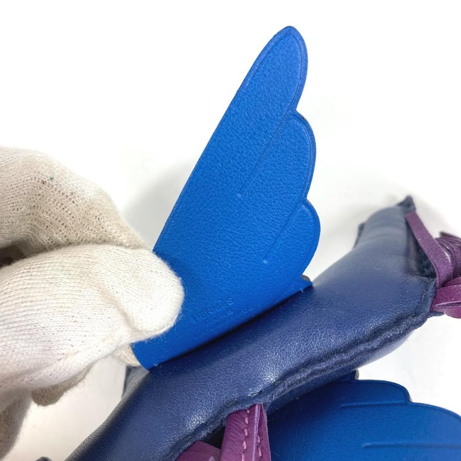 美品 HERMES エルメス ロデオ ペガサス MM ロデオペガサスMM バッグチャーム  馬 キーホルダー シュバル チャーム ブルー 【中古】 | HERMES | 08