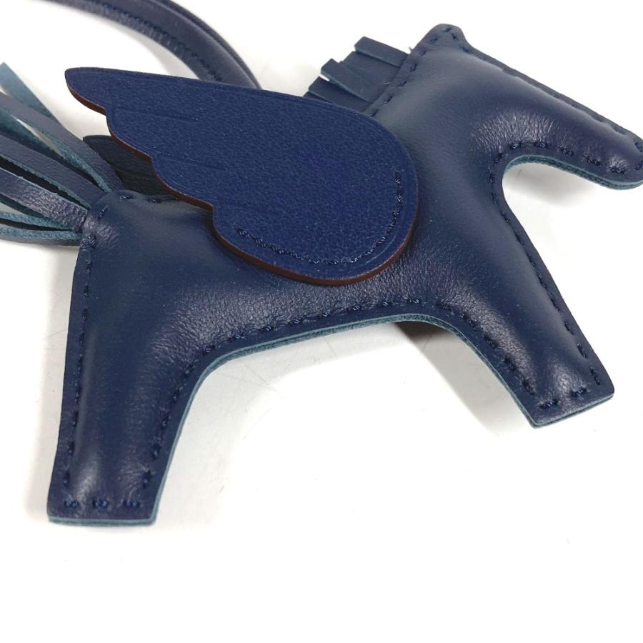 未使用 HERMES エルメス ロデオ ペガサス PM ロデオペガサスPM バッグチャーム ソーネイビー  キーホルダー シュバル チャーム 【中古】 | HERMES | 02