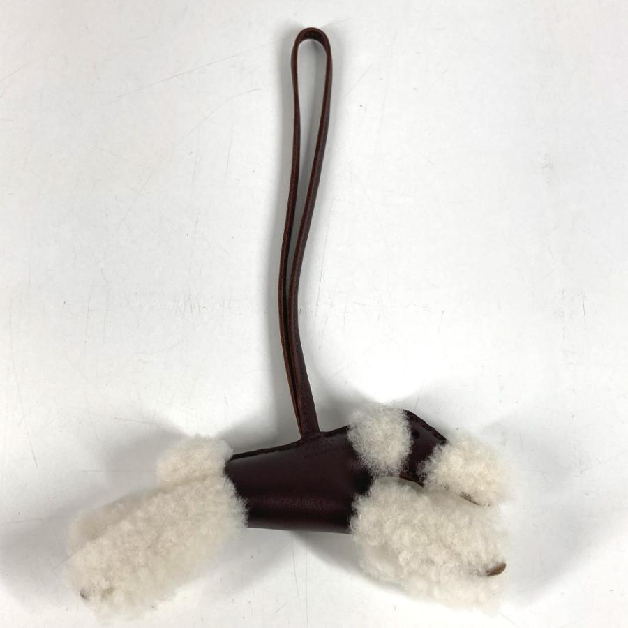 未使用 HERMES エルメス バディ バッグチャーム バッグアクセサリー キーホルダー テリア 犬 ドッグ バッグチャーム ブラウン【中古】 | HERMES | 01