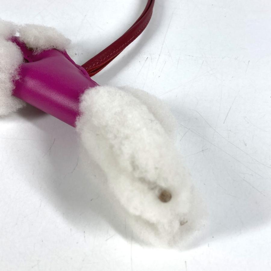 未使用 HERMES エルメス バディ バッグチャーム カバン バッグアクセサリー キーホルダー テリア 犬 ドッグ バッグチャーム ピンク【中古】 | HERMES | 05