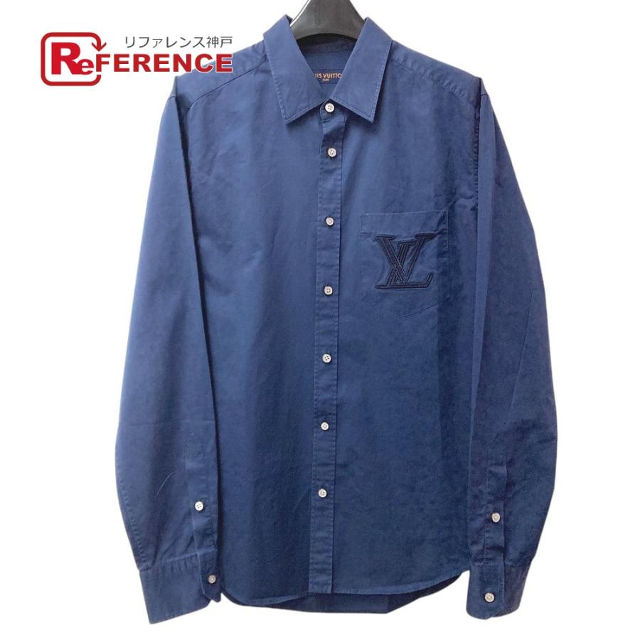 LOUIS VUITTON ルイヴィトン LVロゴ アパレル トップス 長袖 シャツ 2024年 長袖シャツ ネイビー メンズ【中古】 | LOUIS VUITTON