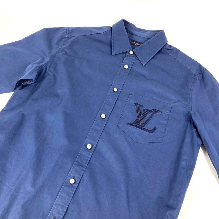 LOUIS VUITTON ルイヴィトン LVロゴ アパレル トップス 長袖 シャツ 2024年 長袖シャツ ネイビー メンズ【中古】 | LOUIS VUITTON | 02