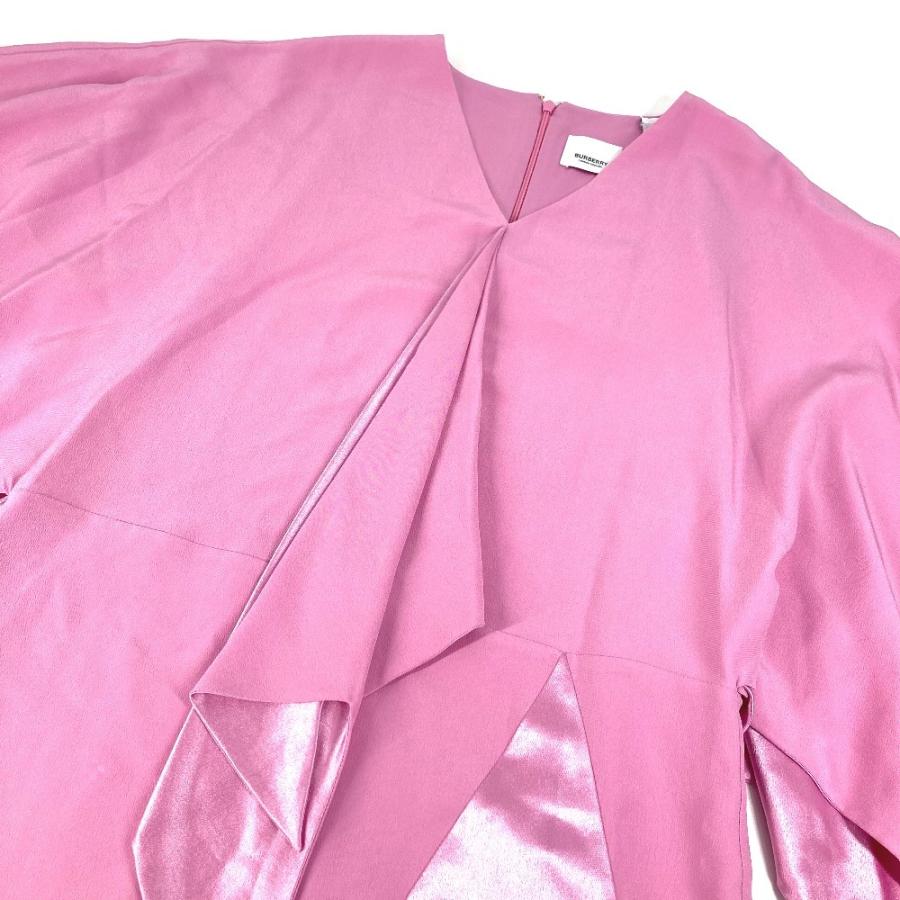 美品 BURBERRY バーバリー 8047248 Cape Sleeve Silk Dress  アパレル ドレス ワンピース ピンク レディース【中古】 | BURBERRY | 02