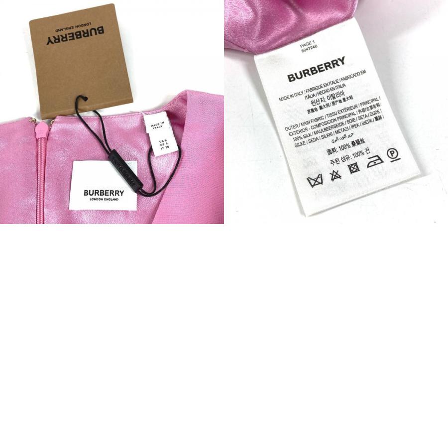 美品 BURBERRY バーバリー 8047248 Cape Sleeve Silk Dress  アパレル ドレス ワンピース ピンク レディース【中古】 | BURBERRY | 09