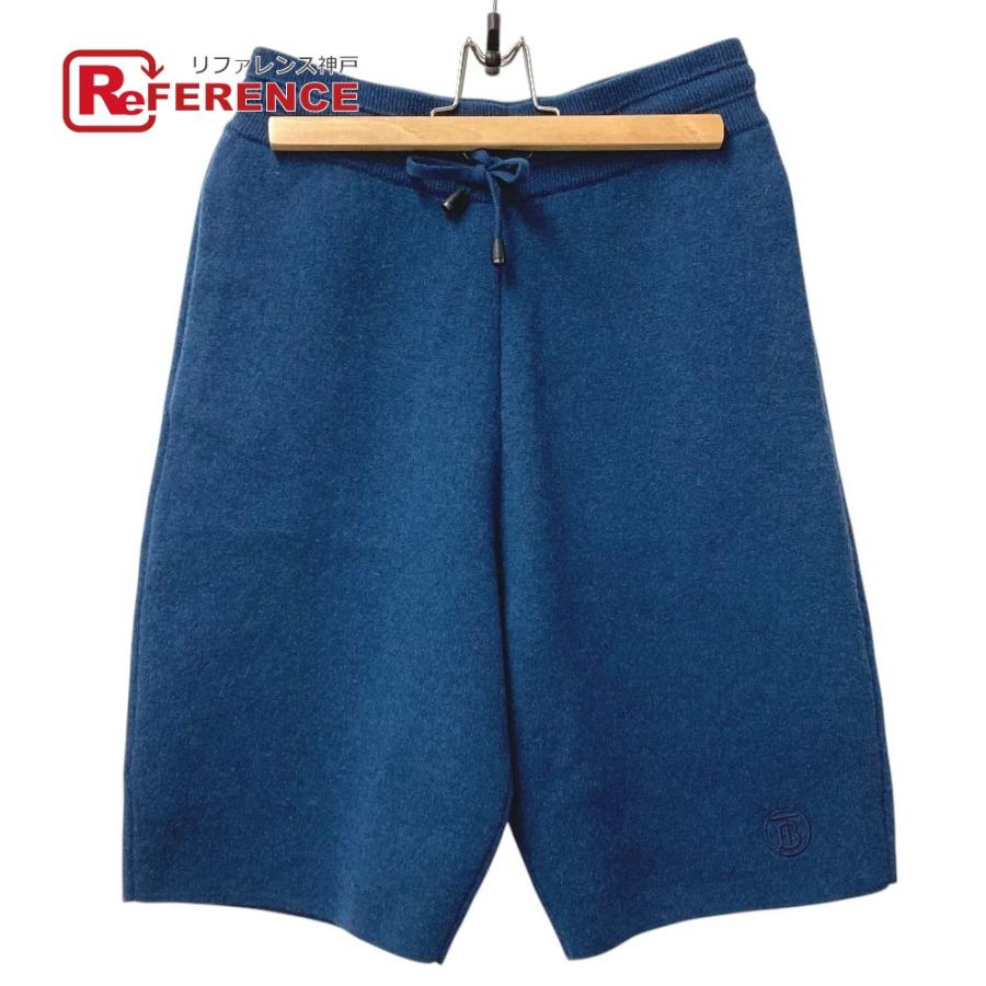 新品同様 BURBERRY バーバリー 8039162 TBロゴ  ハーフパンツ ボトムス 紐 ショートパンツ アパレル パンツ ブルー メンズ【中古】 | BURBERRY