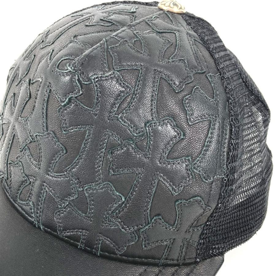 美品 CHROME HEARTS クロムハーツ セメタリークロス レザーパッチ 革 帽子 キャップ帽 ベースボール キャップ ブラック【中古】 |  | 06