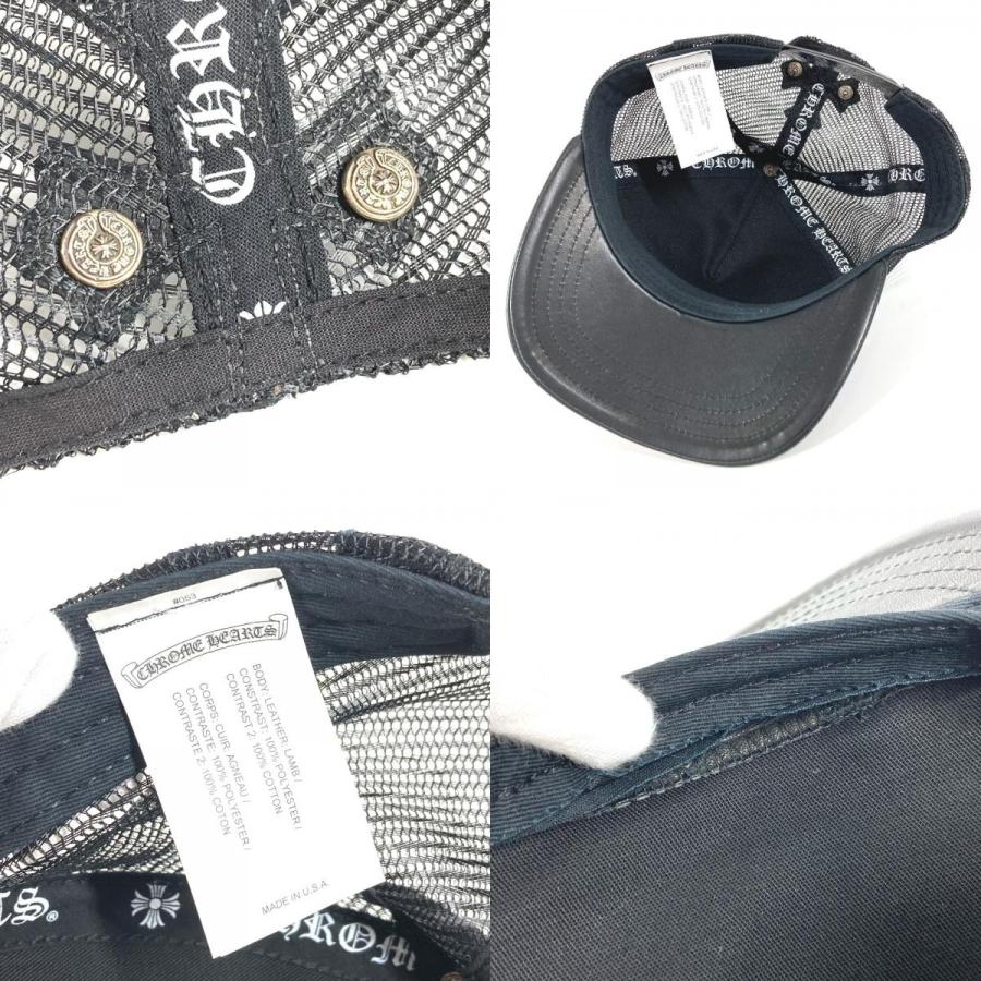美品 CHROME HEARTS クロムハーツ セメタリークロス レザーパッチ 革 帽子 キャップ帽 ベースボール キャップ ブラック【中古】 |  | 08