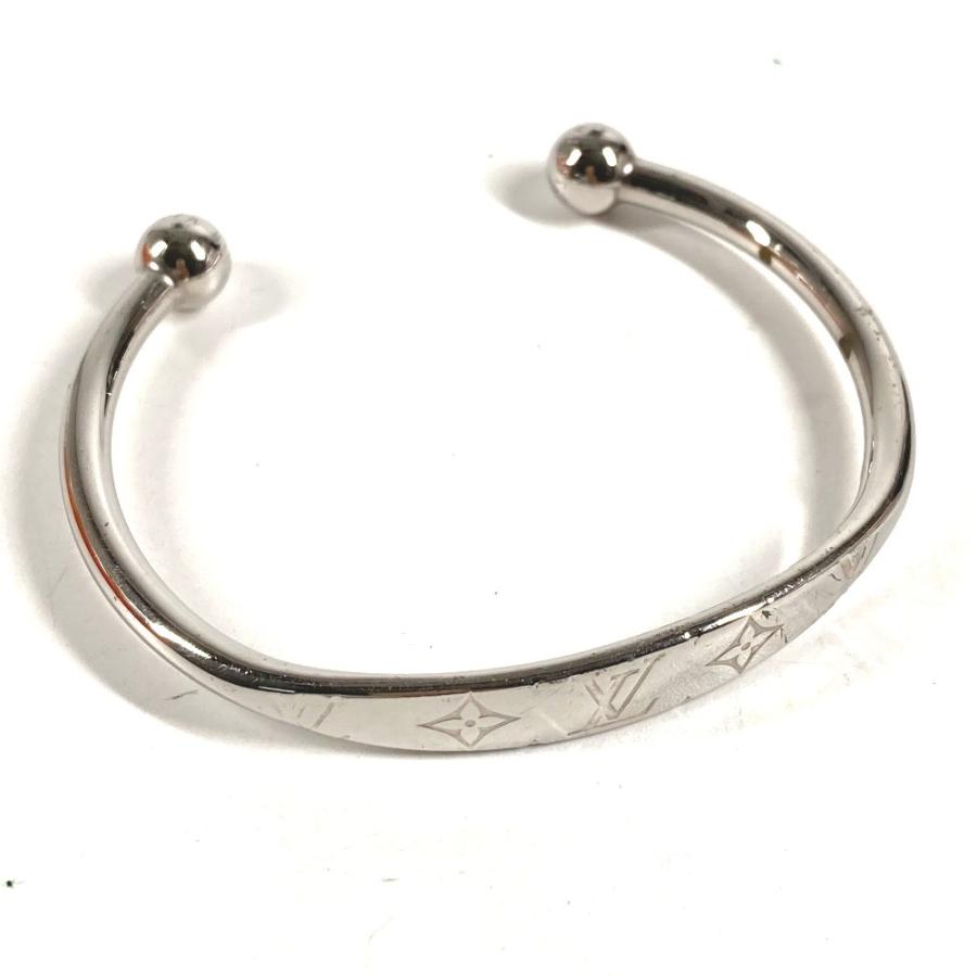 LOUIS VUITTON ルイヴィトン M64839 ジョンクモノグラム アクセサリー ブレスレット バングル シルバー ユニセックス【中古】 | LOUIS VUITTON | 01