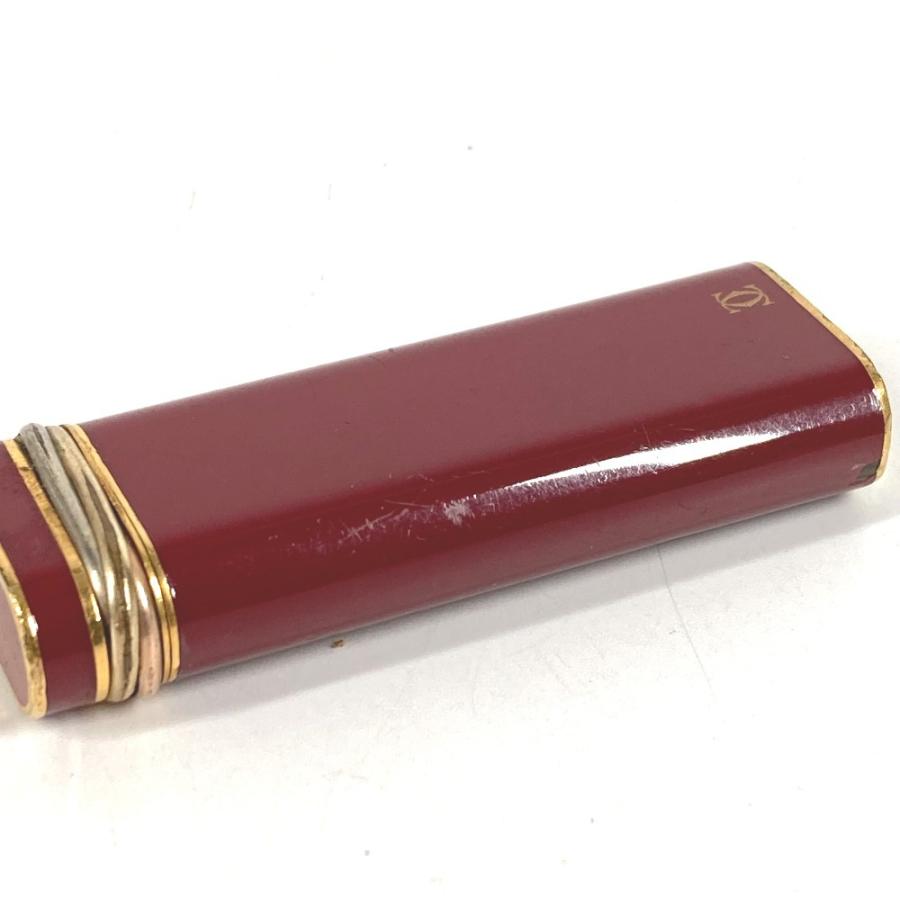 CARTIER カルティエ ロゴ トリニティ 喫煙具 タバコ 煙草 ライター ワインレッド系 ユニセックス【中古】 | Cartier | 03