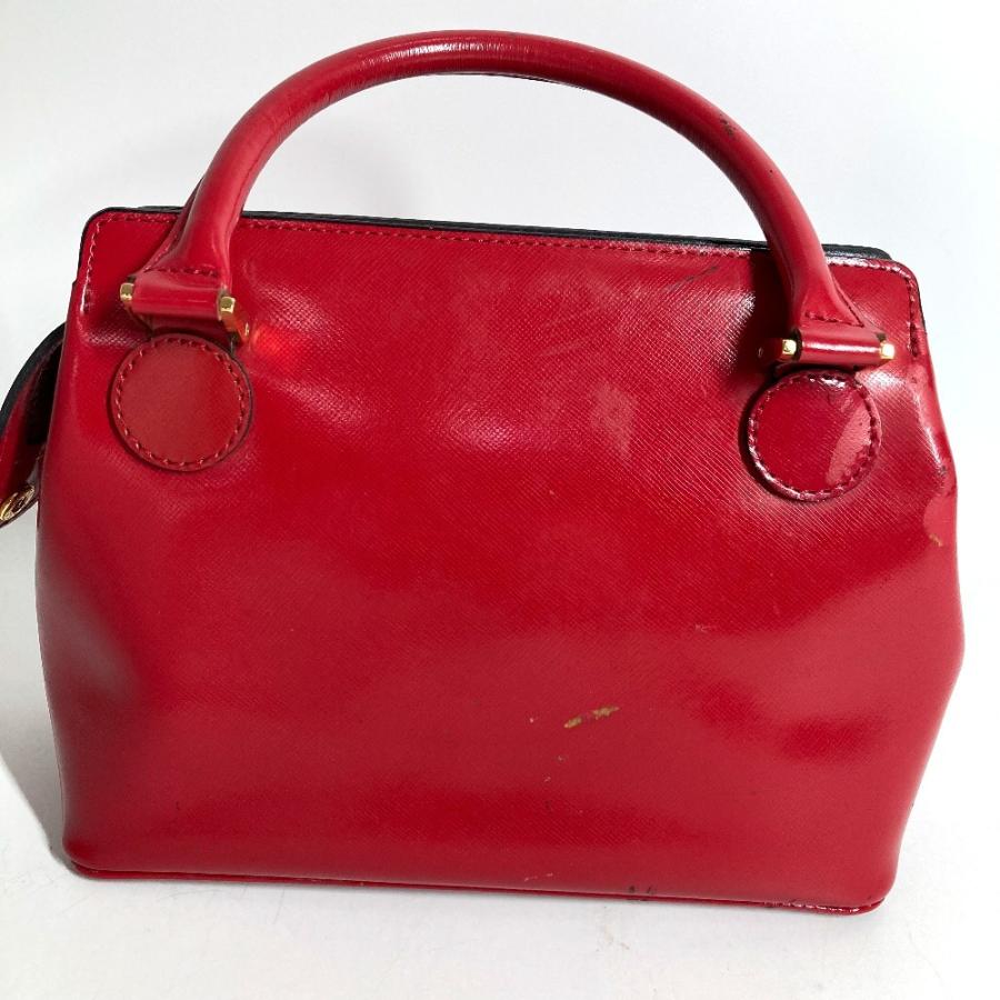 VERSACE ヴェルサーチ サンバースト トートバッグ チェーン チャーム キーホルダー付き ヴィンテージ ハンドバッグ レッド【中古】 |  | 07