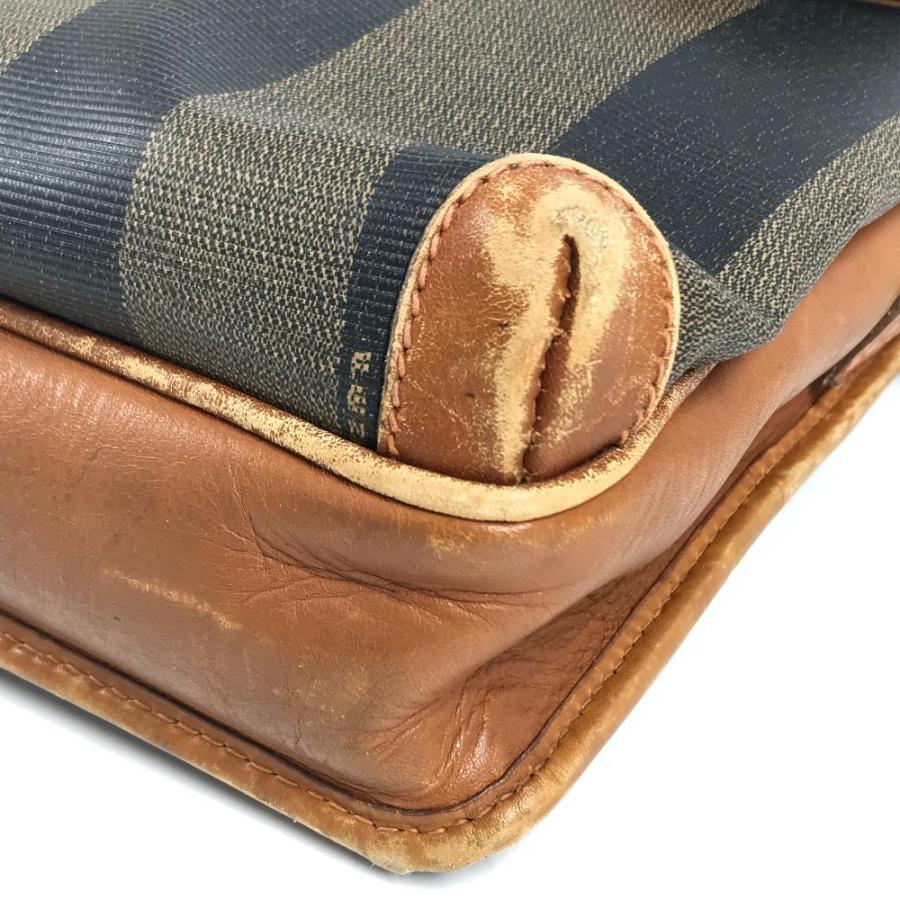 FENDI フェンディ ロゴ ペカン ポシェット 斜め掛け カバン バック フラップ ヴィンテージ ショルダーバッグ カーキ ユニセックス【中古】 | FENDI | 05