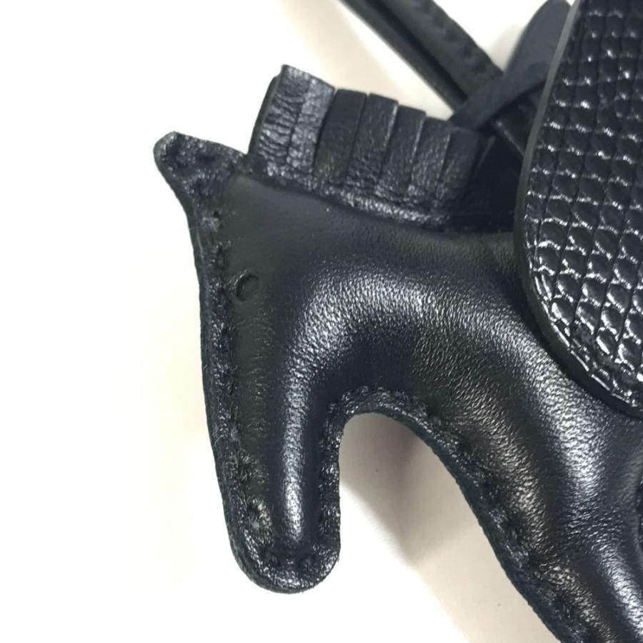 美品 HERMES エルメス ロデオ ペガサス PM タッチ バッグチャーム キーホルダー 馬 シュバル ソーブラック オールブラック【中古】 | HERMES | 07