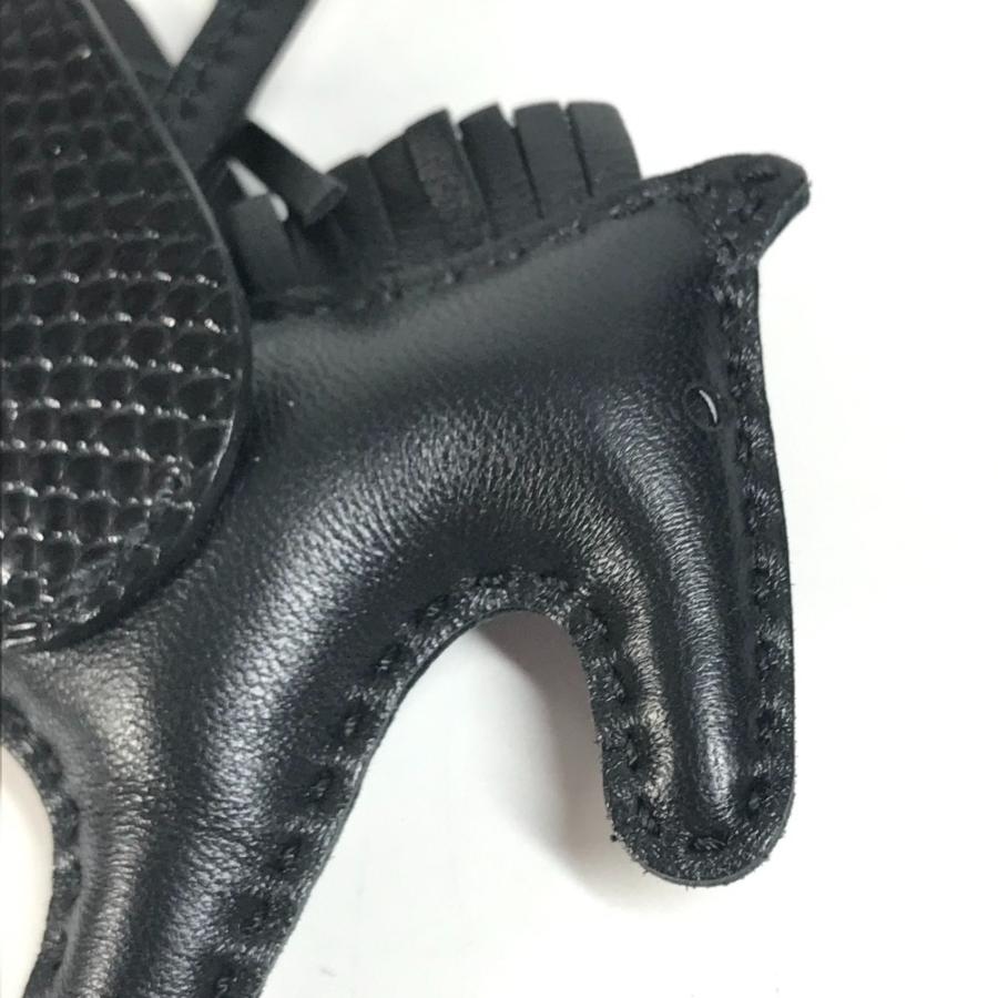 美品 HERMES エルメス ロデオ ペガサス PM タッチ バッグチャーム キーホルダー 馬 シュバル ソーブラック オールブラック【中古】 | HERMES | 08