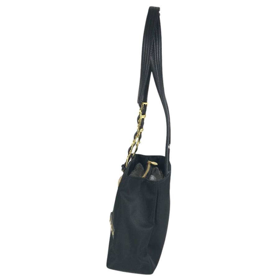 VERSACE ヴェルサーチメデューサ サンバーストトートバッグ チェーン 肩掛け ロゴ カバン ショルダーバッグ ブラック ユニセックス【中古】 |  | 02
