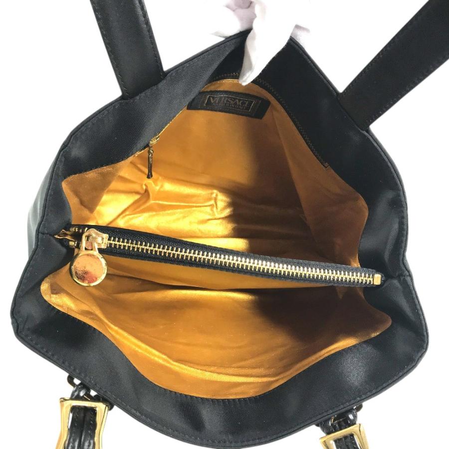 VERSACE ヴェルサーチメデューサ サンバーストトートバッグ チェーン 肩掛け ロゴ カバン ショルダーバッグ ブラック ユニセックス【中古】 |  | 07