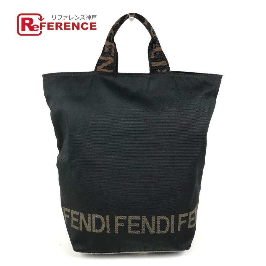FENDI フェンディ ロゴ 肩掛け トートバッグ カバン 縦型トート ヴィンテージ ハンドバッグ ブラック ユニセックス【中古】 | FENDI