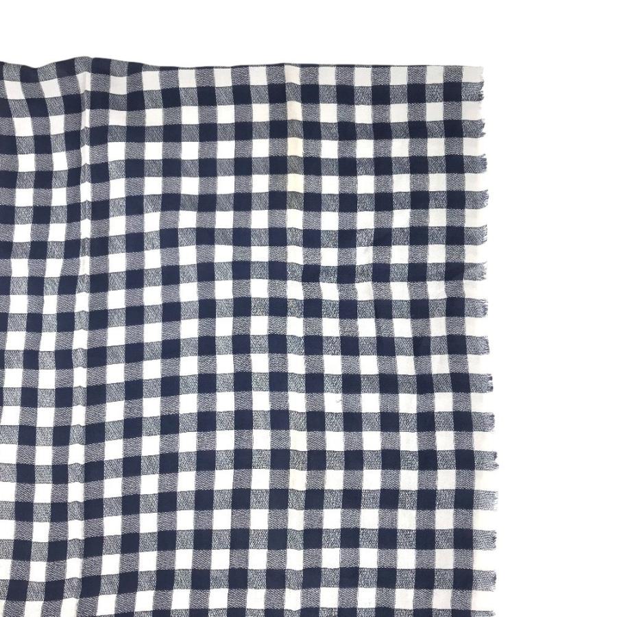 LOUIS VUITTON ルイヴィトン ダミエ チェック ロゴ ショール フリンジ マフラー ストール ブルー ユニセックス【中古】 | LOUIS VUITTON | 05