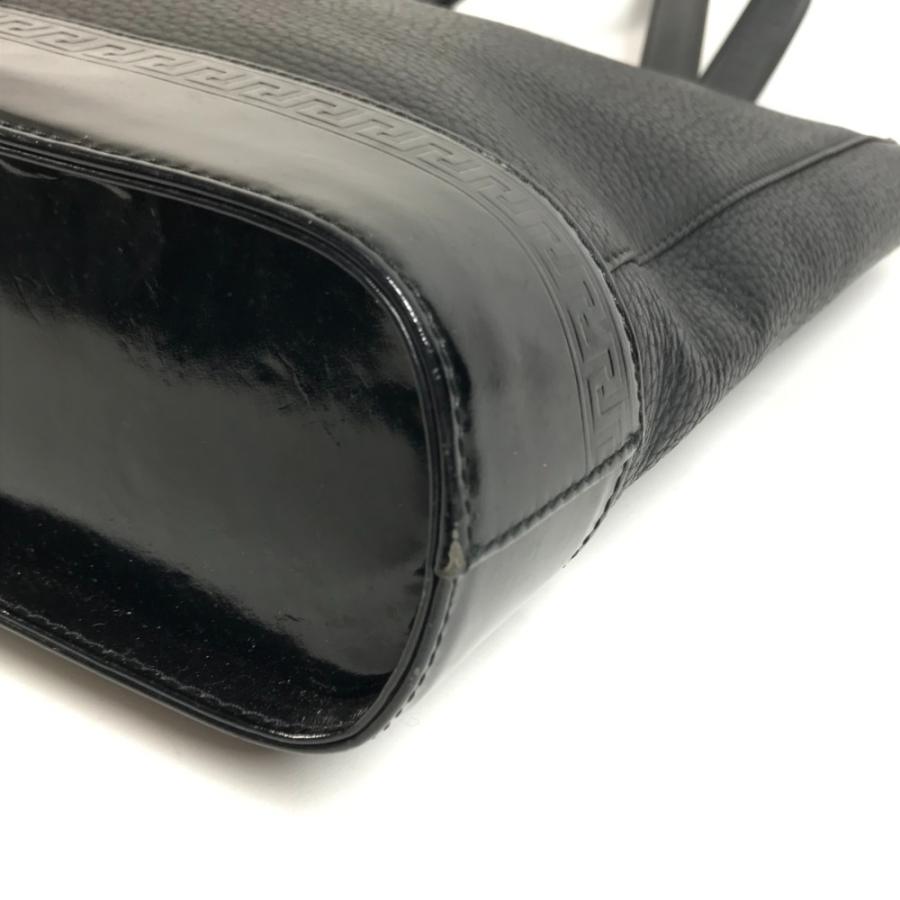 VERSACE ヴェルサーチ サンバースト ロゴ カバン トートバッグ 肩掛け ヴィンテージ ショルダーバッグ ブラック ユニセックス【中古】 |  | 05
