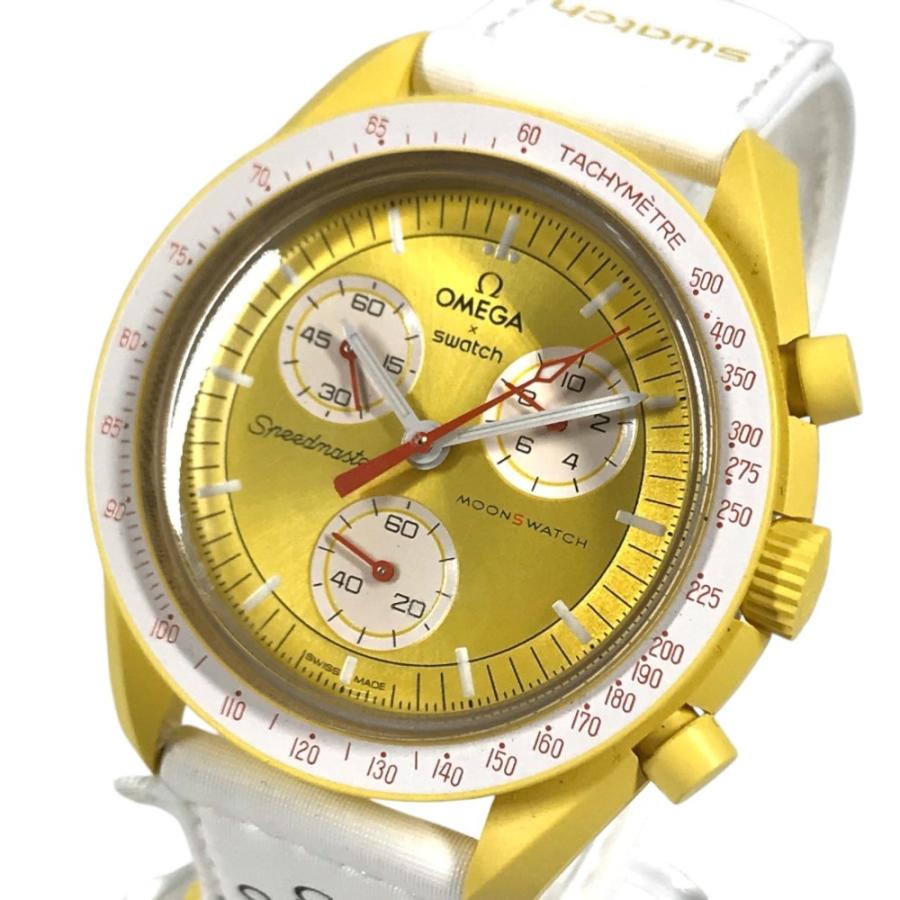 Swatch スウォッチ SO33J100 MISSION TO THE SUN メンズウォッチ  ウォッチ OMEGA オメガ コラボ 腕時計 イエロー メンズ【中古】 | Swatch | 08