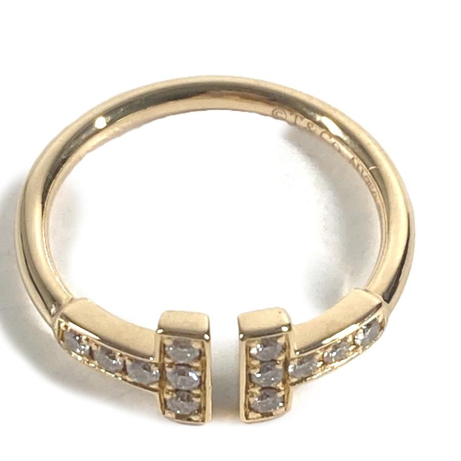 TIFFANY&Co. ティファニー Tワイヤー ロゴ ダイヤ ダイヤモンド  アクセサリー  K18 金 18K リング 指輪 ゴールド レディース【中古】 | TIFFANY&Co. | 01