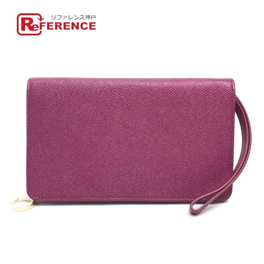 BVLGARI ブルガリ ブルガリ・ブルガリ パスケース ストラップ付き 二つ折り財布（小銭入れあり） カーフレザー レディース | BVLGARI