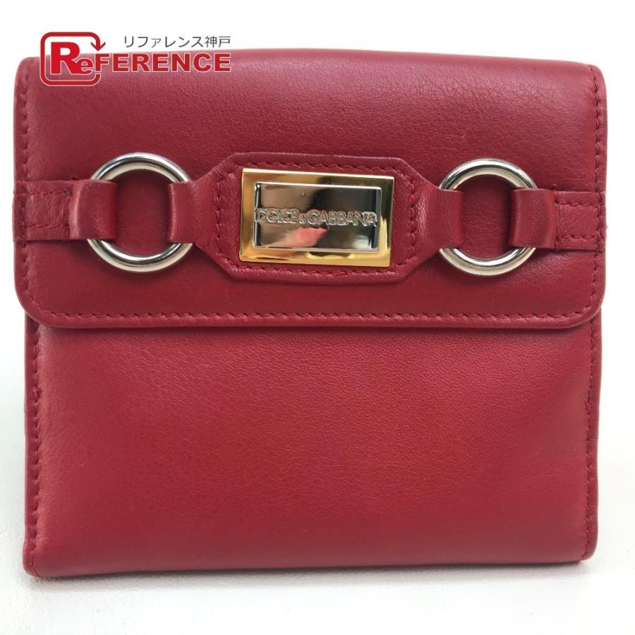 Dolce Gabbana ドルチェアンドガッバーナ ロゴプレート 二つ折り財布 小銭入れあり レッド レディース 中古 M 1010 11 リファレンス コレクション 通販 Yahoo ショッピング