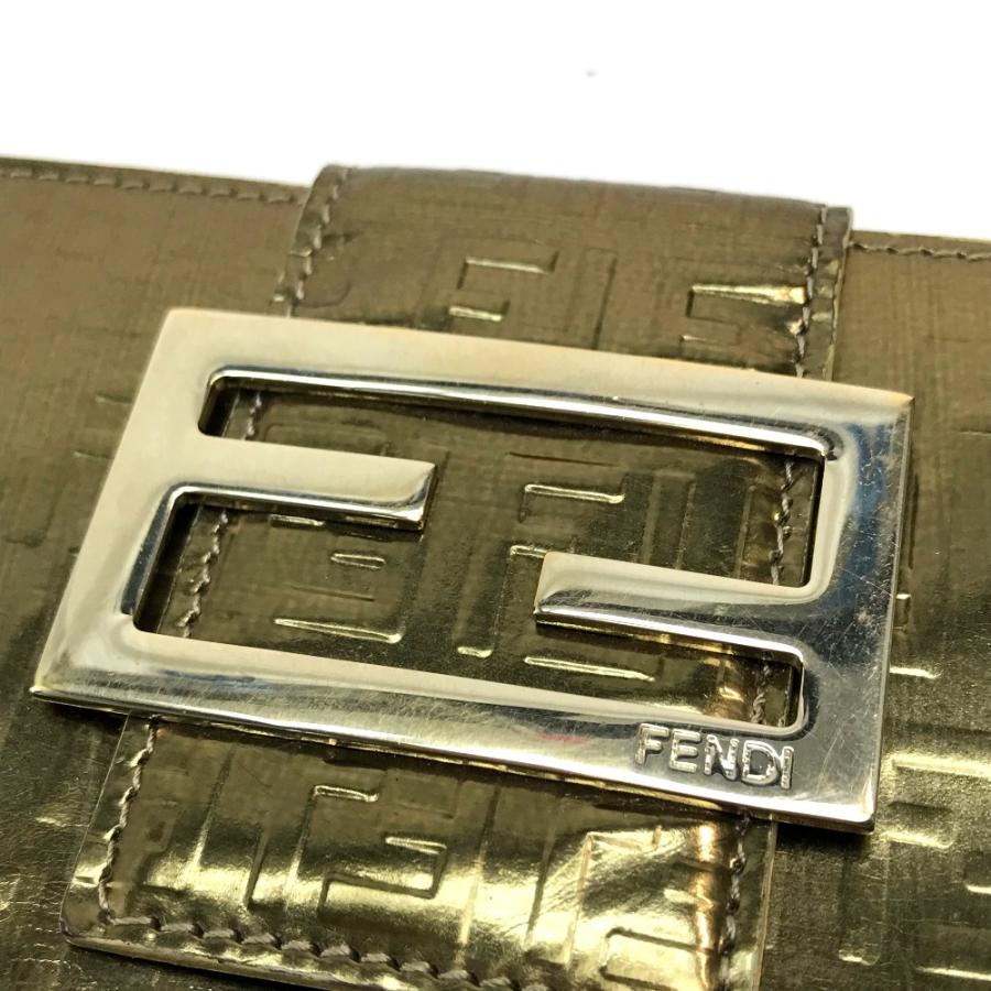 FENDI フェンディ 8Ｍ0032 ズッカ FF柄 長財布（小銭入れあり） エナメル レディース ゴールド | FENDI | 04