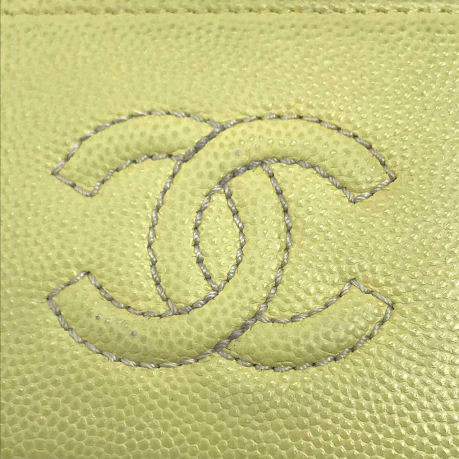 CHANEL シャネル CC ココマーク ステッチ 定期入れ パスケース カード 