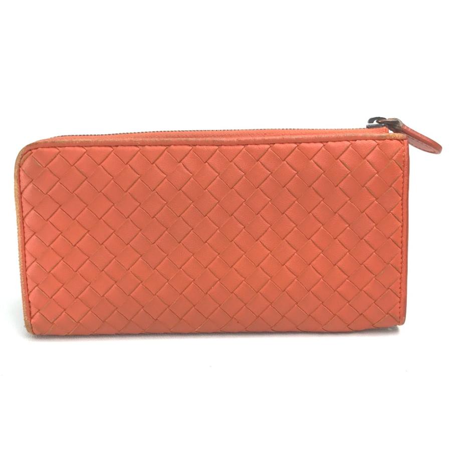 BOTTEGA VENETA ボッテガヴェネタ イントレチャート L字ファスナー 長財布 ファッション小物 レザー オレンジ |  | 01