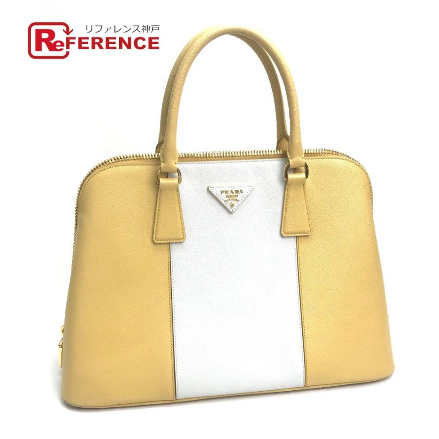 Prada 中古 プラダ Bl6c サフィアーノラックス トートバッグ ハンドバッグ リファレンス レディースファッション サフィアーノレザー ハンドバッグ M 11 コレクション オフホワイト